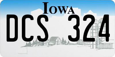 IA license plate DCS324