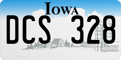 IA license plate DCS328
