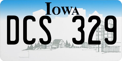 IA license plate DCS329