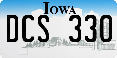 IA license plate DCS330