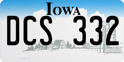 IA license plate DCS332