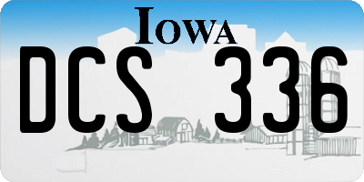 IA license plate DCS336