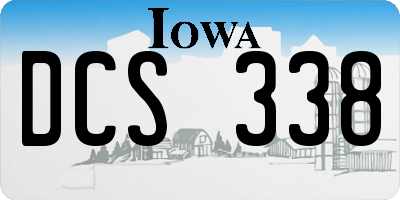 IA license plate DCS338