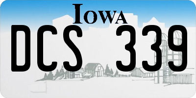 IA license plate DCS339