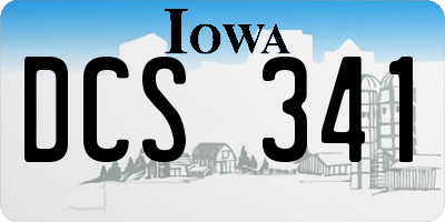 IA license plate DCS341