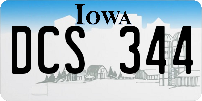 IA license plate DCS344