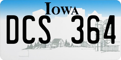 IA license plate DCS364