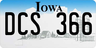IA license plate DCS366