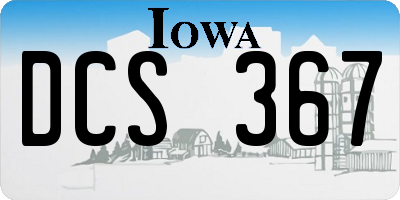 IA license plate DCS367