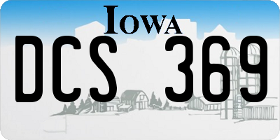 IA license plate DCS369