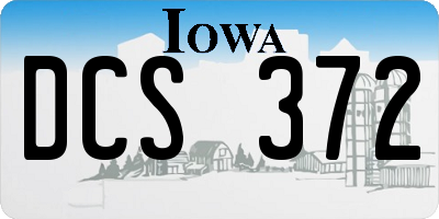 IA license plate DCS372
