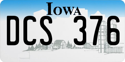 IA license plate DCS376