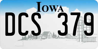 IA license plate DCS379