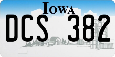 IA license plate DCS382