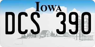 IA license plate DCS390
