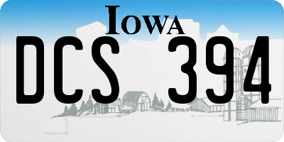 IA license plate DCS394