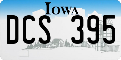 IA license plate DCS395