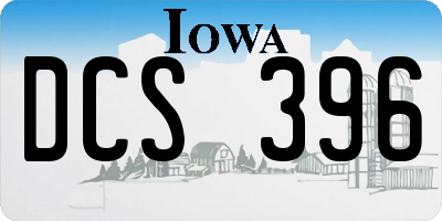 IA license plate DCS396