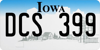IA license plate DCS399