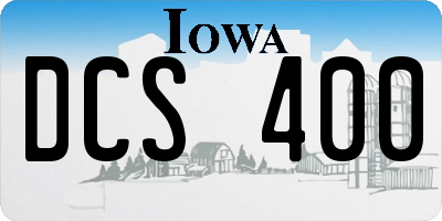 IA license plate DCS400