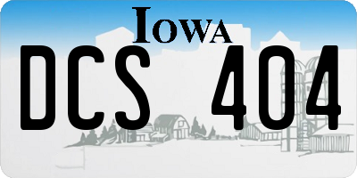 IA license plate DCS404