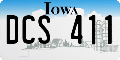 IA license plate DCS411