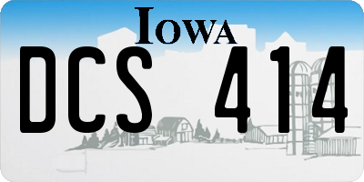 IA license plate DCS414