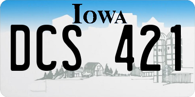 IA license plate DCS421