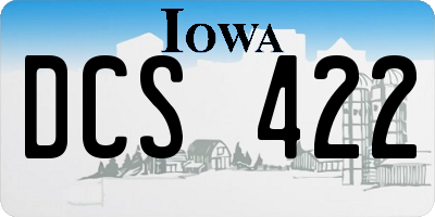 IA license plate DCS422