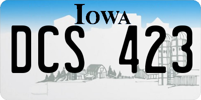IA license plate DCS423