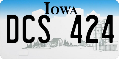 IA license plate DCS424