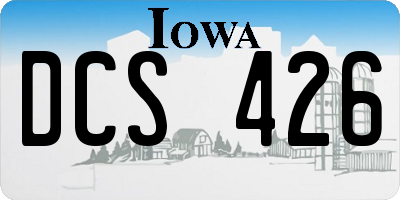 IA license plate DCS426