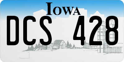 IA license plate DCS428