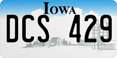 IA license plate DCS429