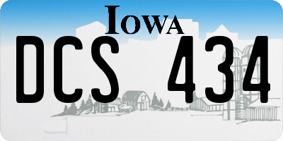 IA license plate DCS434