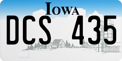 IA license plate DCS435
