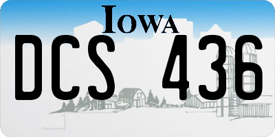 IA license plate DCS436