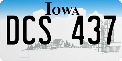 IA license plate DCS437
