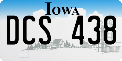 IA license plate DCS438