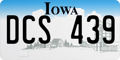 IA license plate DCS439