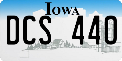 IA license plate DCS440
