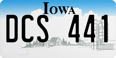 IA license plate DCS441