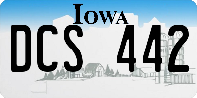 IA license plate DCS442