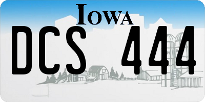 IA license plate DCS444