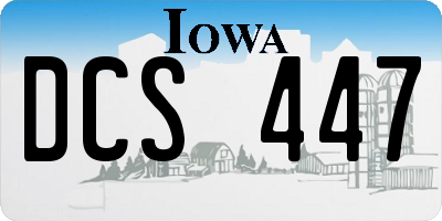 IA license plate DCS447