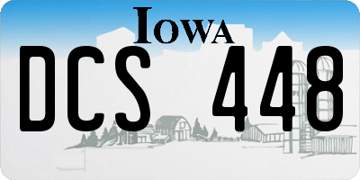 IA license plate DCS448