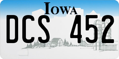 IA license plate DCS452