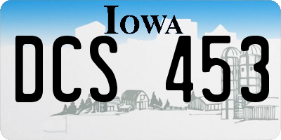 IA license plate DCS453