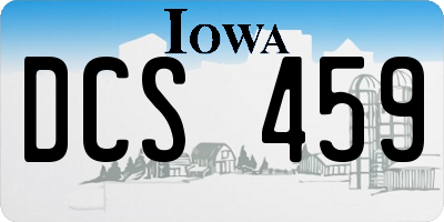 IA license plate DCS459