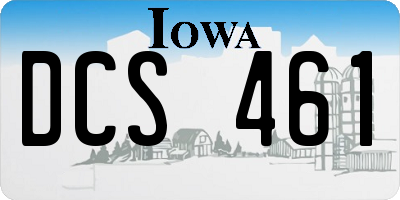IA license plate DCS461